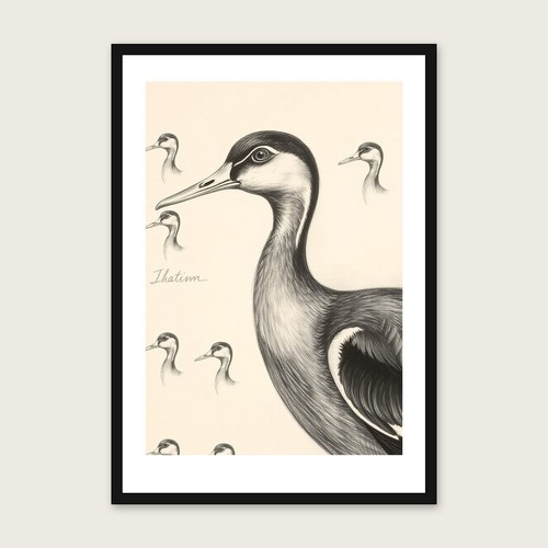Framed charcoal print - charcoal,