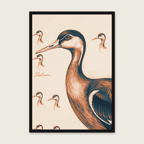 Charcoal indian runner duck - charcoal,