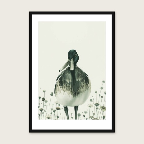Indian runner duck watercolour - duck,